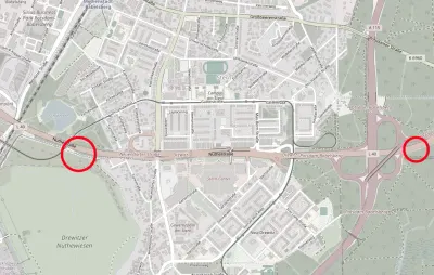 Doppel-Blitzer auf Nuthestraße L40 in Potsdam